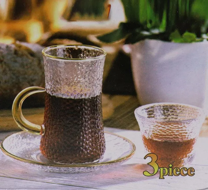 Luxury Tea Cup 3 Pcs Arabic Cups