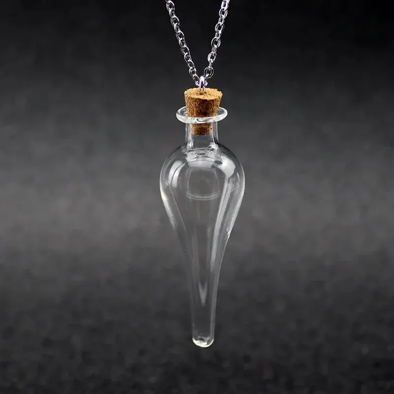 Magic Glass Wishing Potion Bottle Amulet Necklace