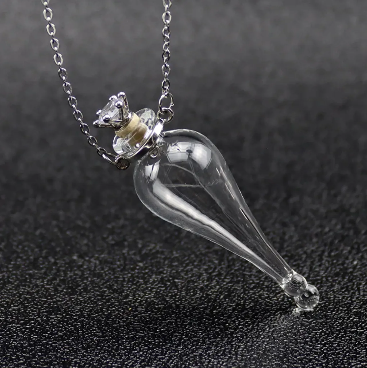 Magic Glass Wishing Potion Bottle Amulet Necklace