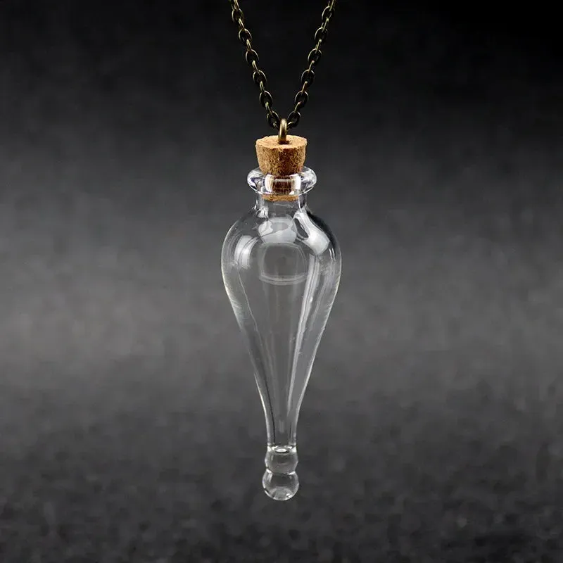 Magic Glass Wishing Potion Bottle Amulet Necklace