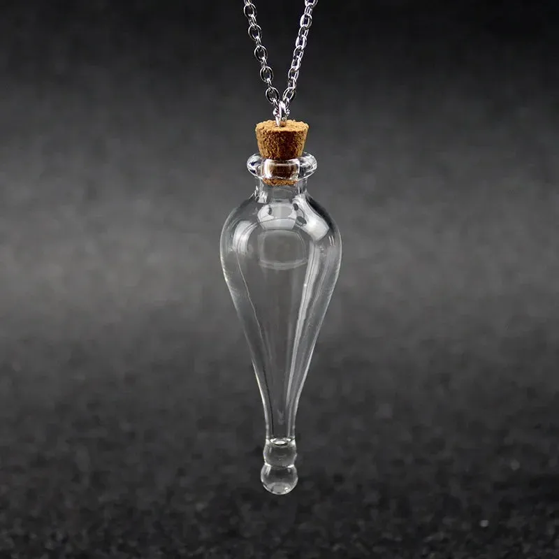 Magic Glass Wishing Potion Bottle Amulet Necklace