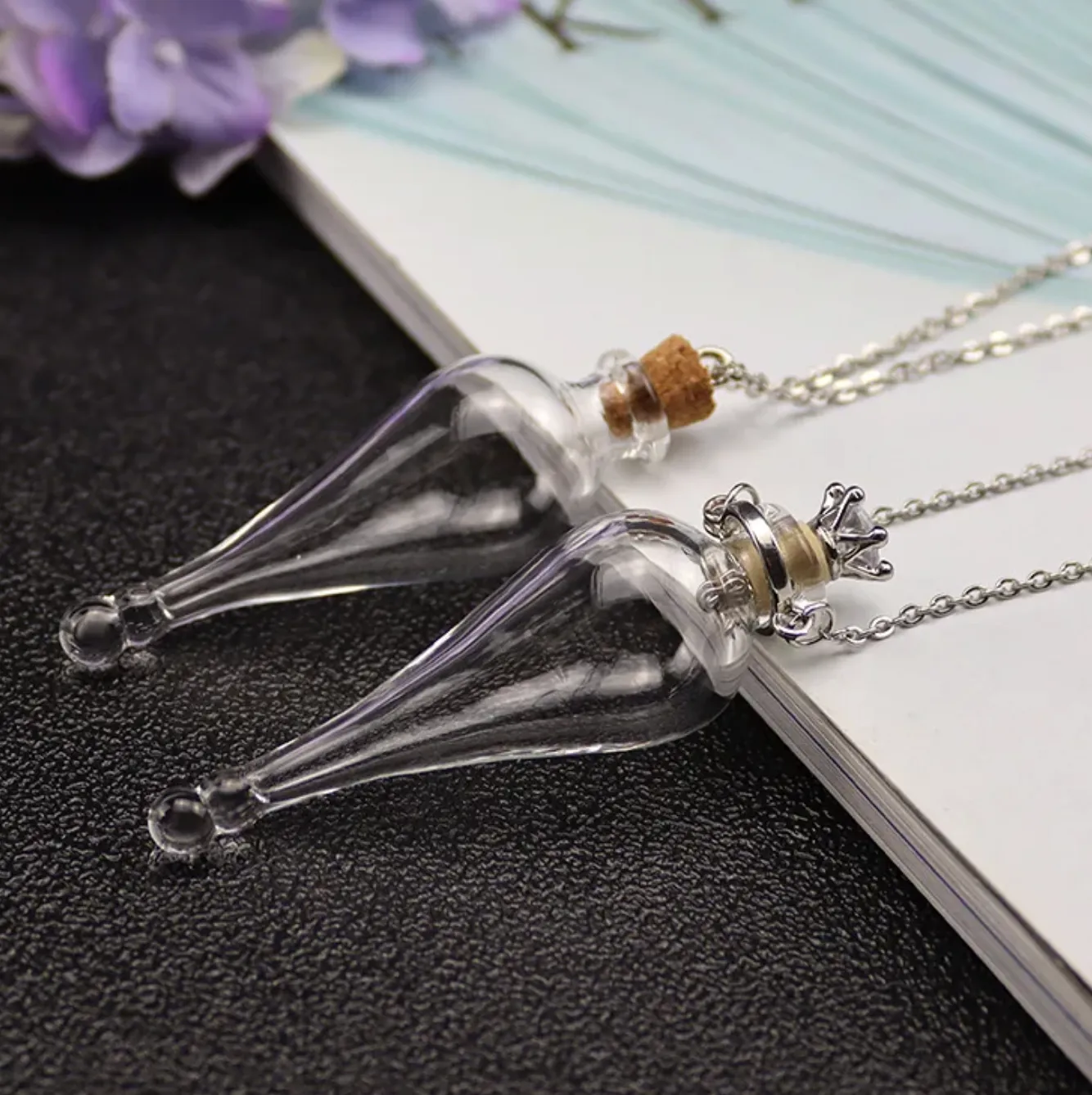 Magic Glass Wishing Potion Bottle Amulet Necklace