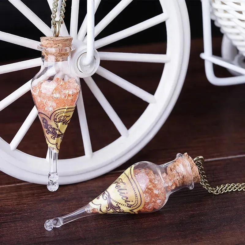 Magic Glass Wishing Potion Bottle Amulet Necklace