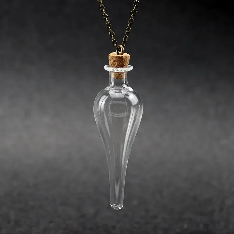 Magic Glass Wishing Potion Bottle Amulet Necklace