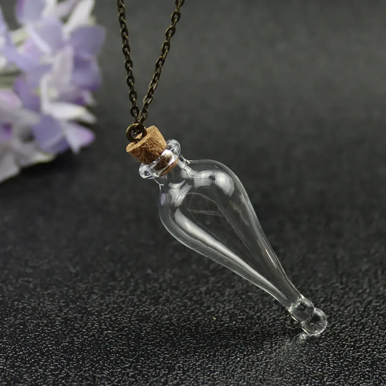 Magic Glass Wishing Potion Bottle Amulet Necklace