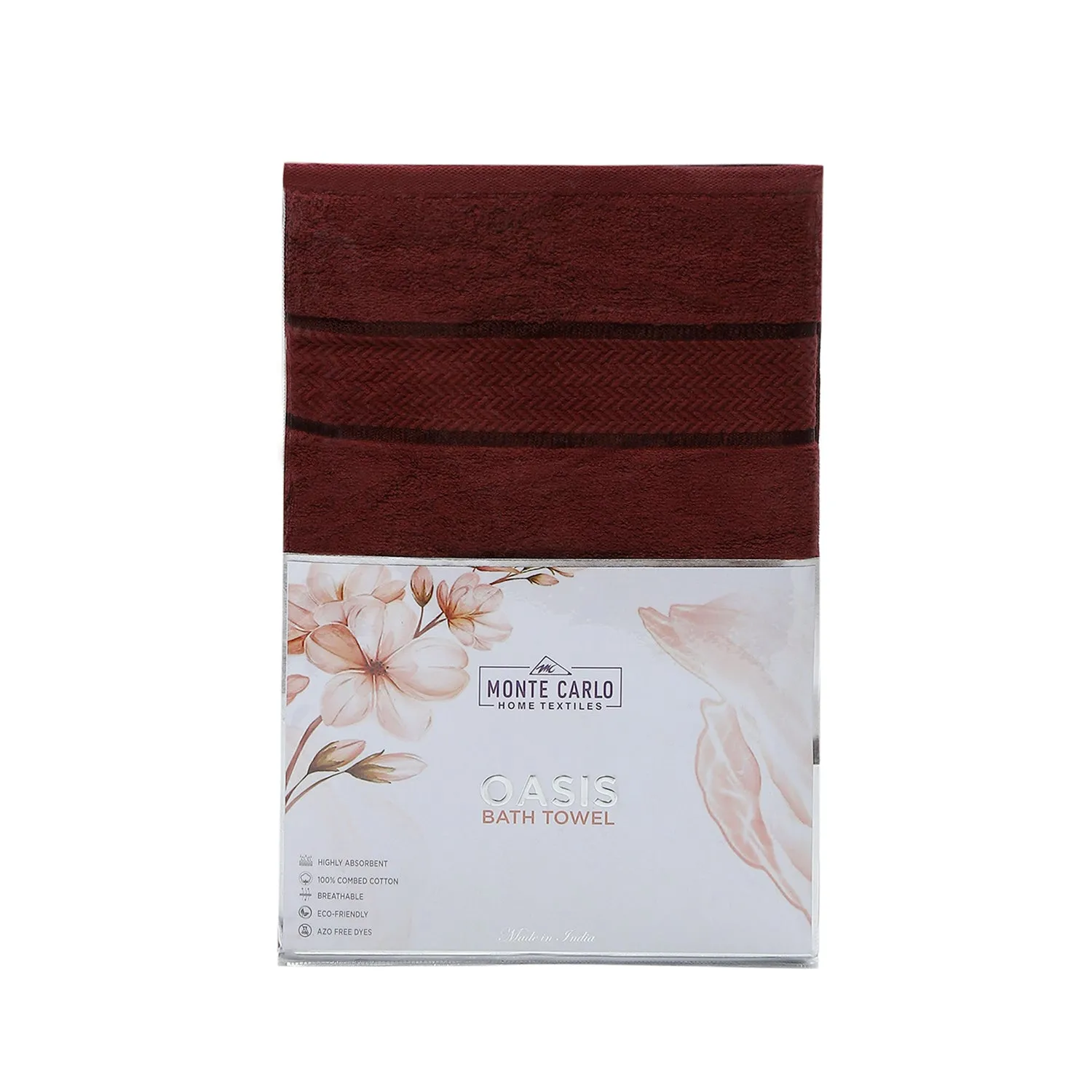 Maroon Cotton 450 GSM Bath Towel