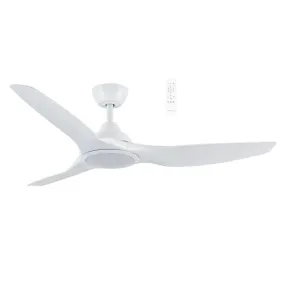 Martec Impact DC 1320mm Ceiling Fan with LED Light Matt White