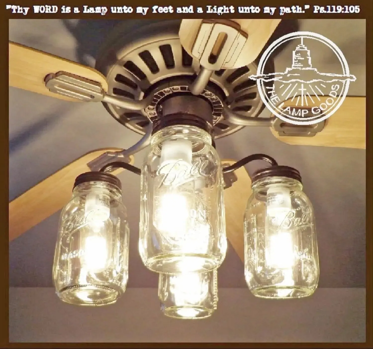 Mason Jar Ceiling Fan Light