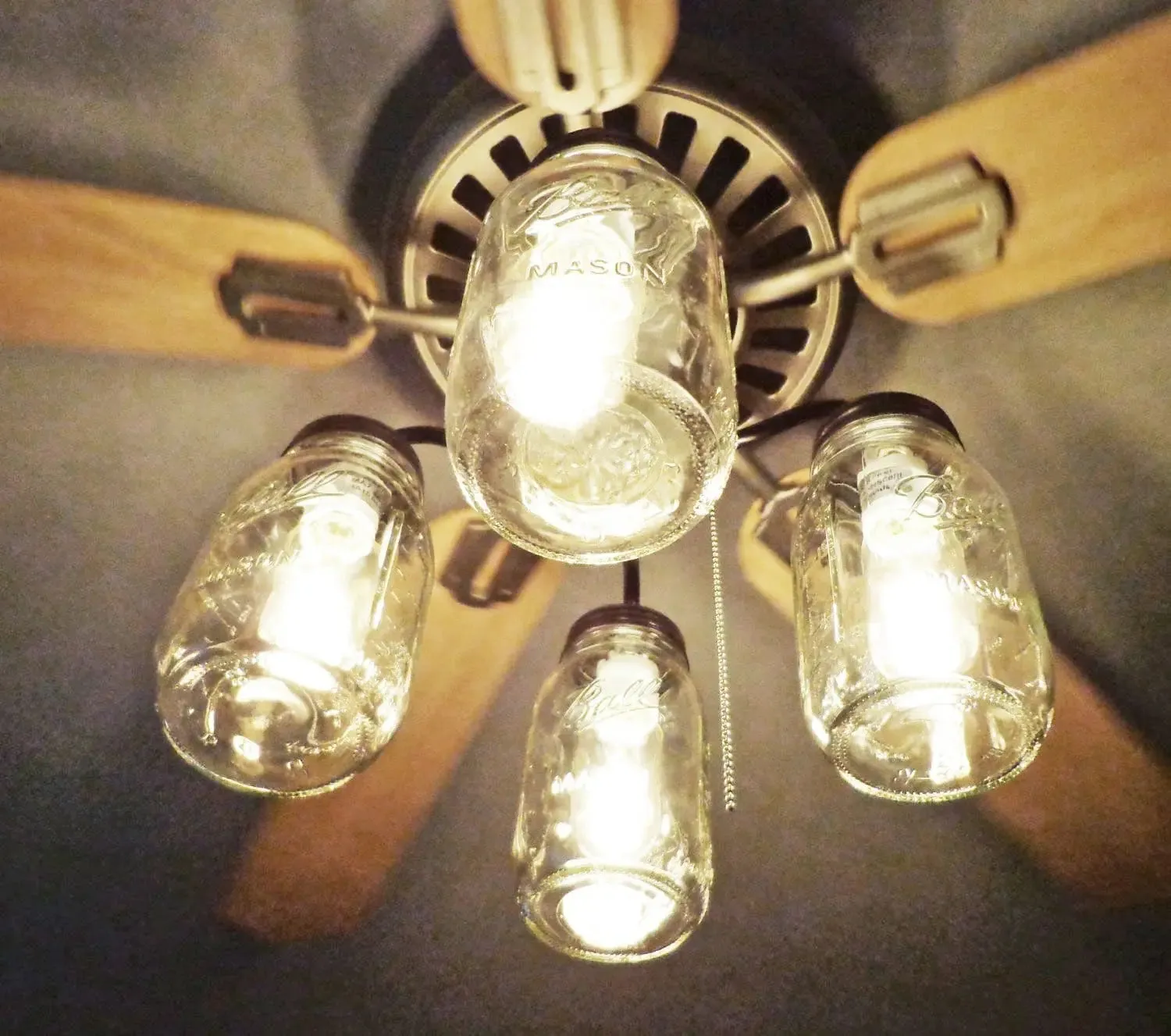 Mason Jar Ceiling Fan Light