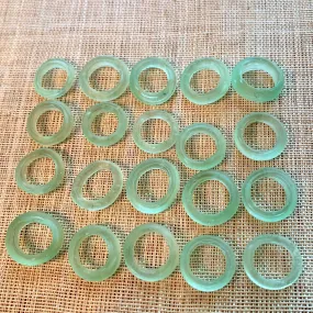 Matte Green Glass Rings