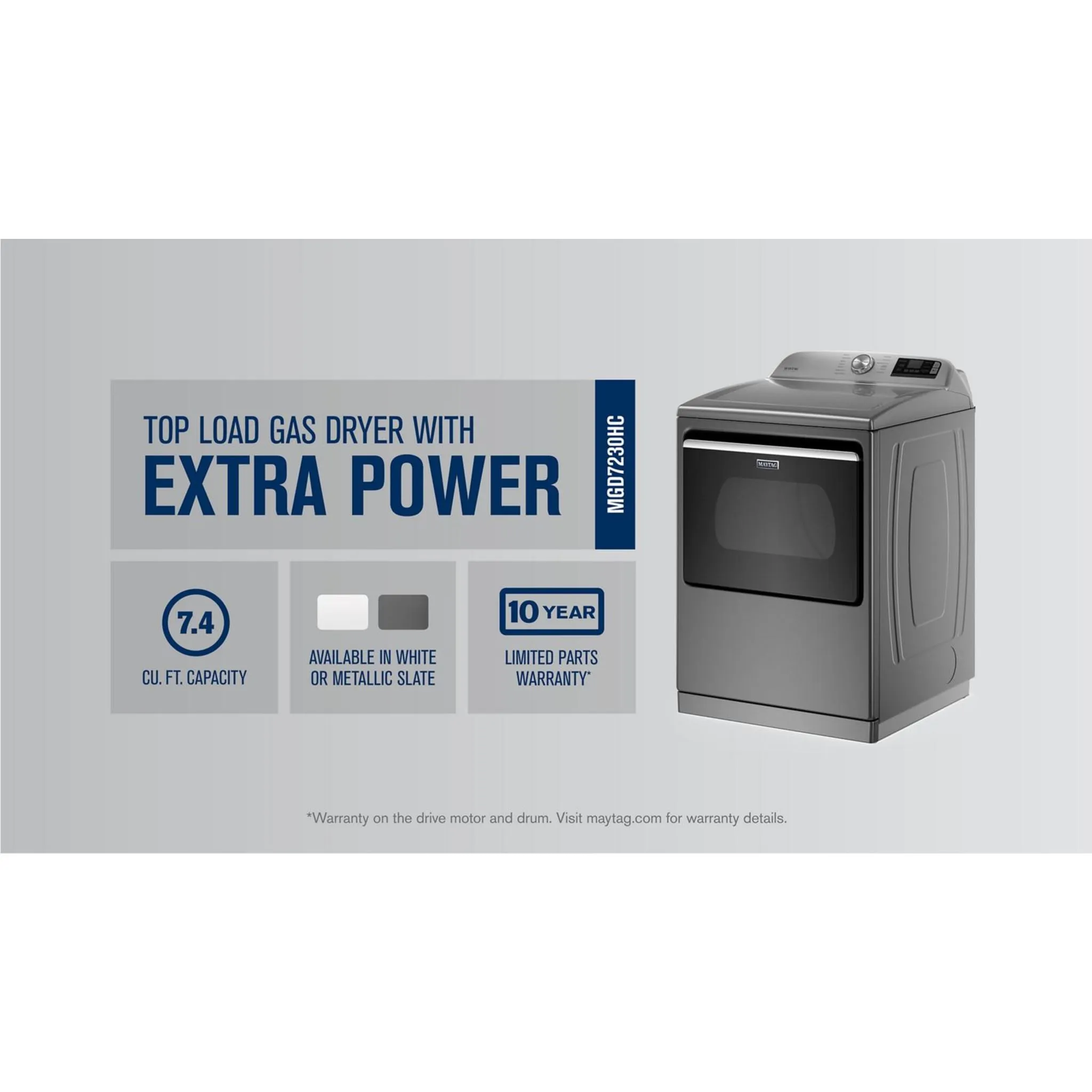 Maytag Gas Dryer (MGD7230HC) - Metallic Slate