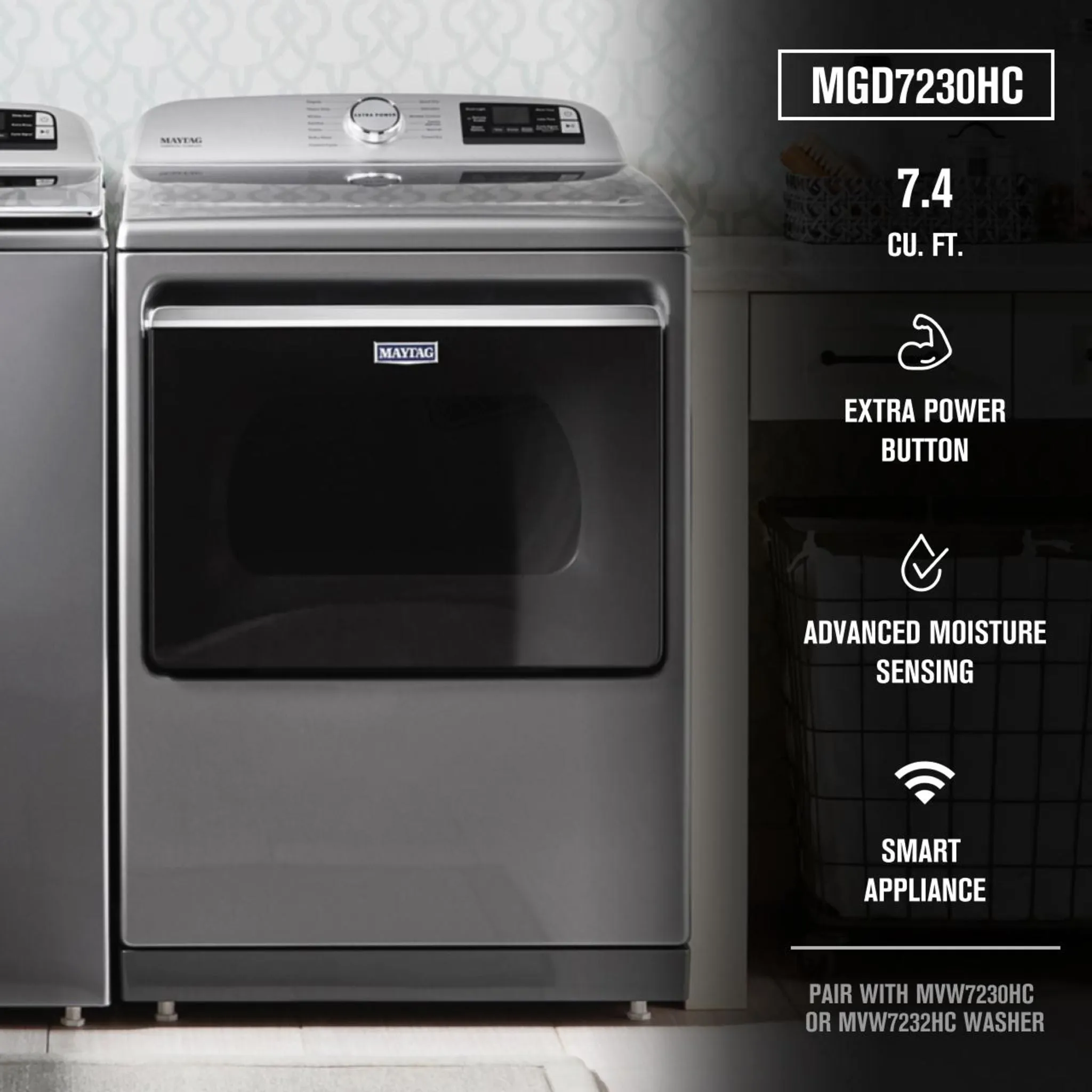 Maytag Gas Dryer (MGD7230HC) - Metallic Slate