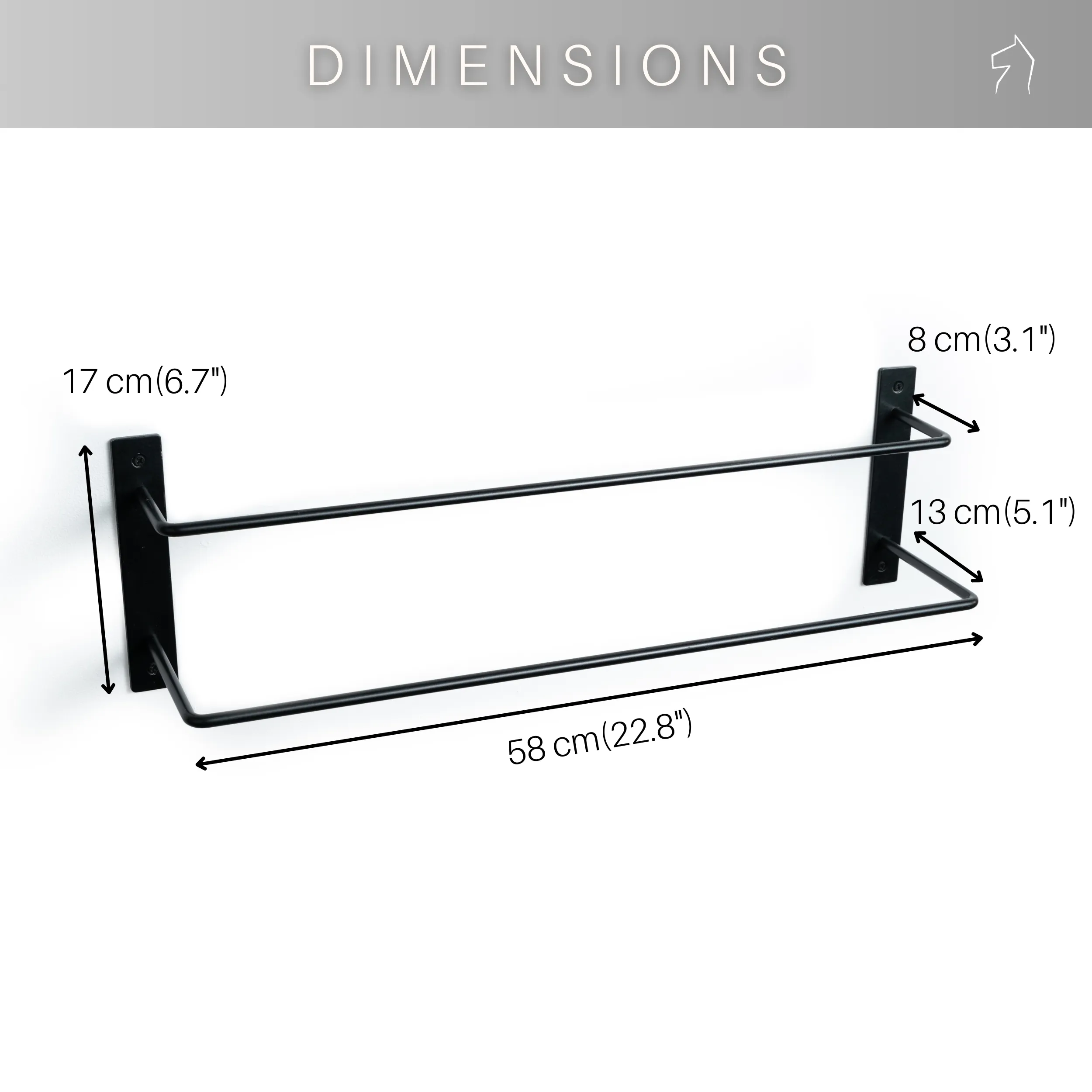 Metal Towel Holder Horizontal