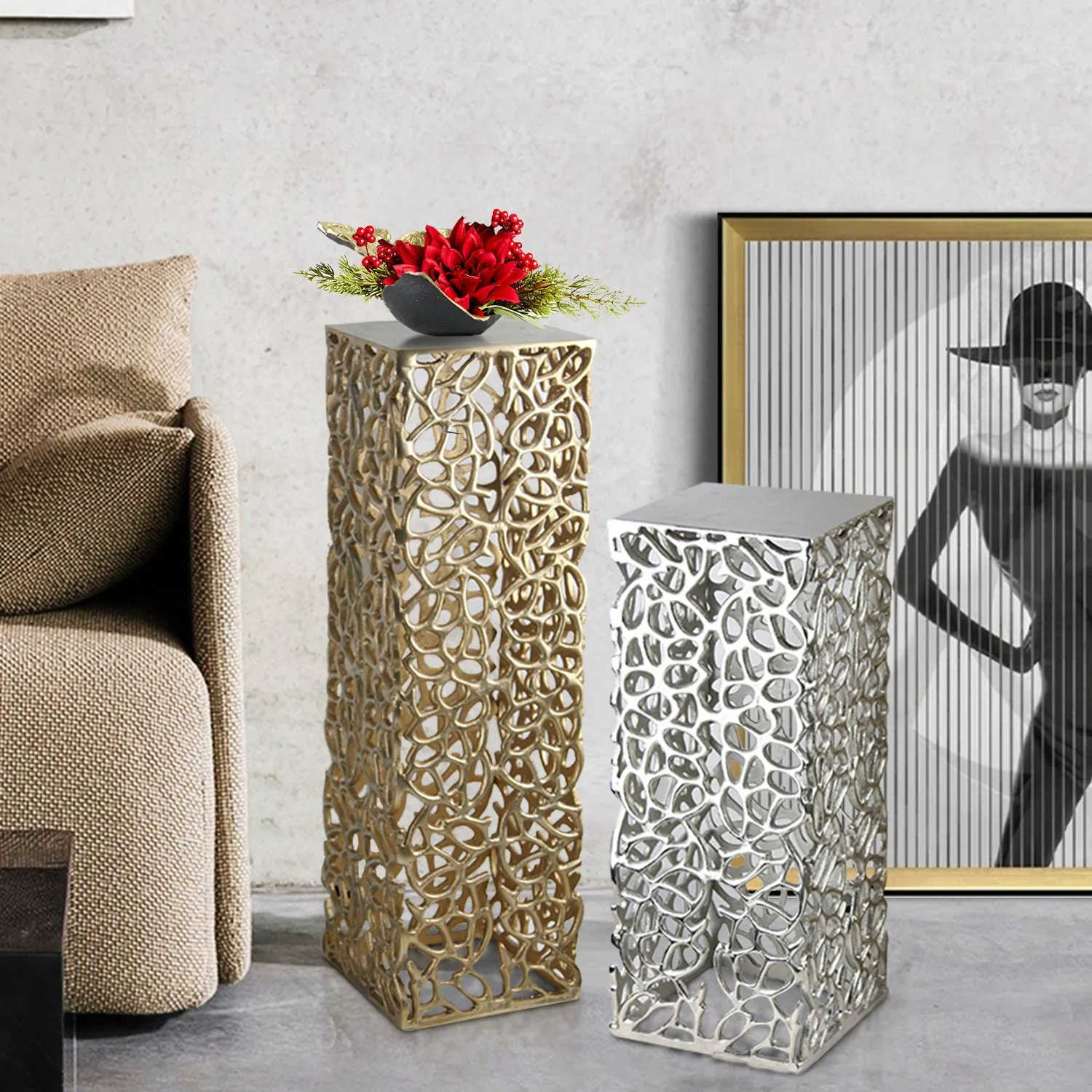 Metal Twig Display Pedestal