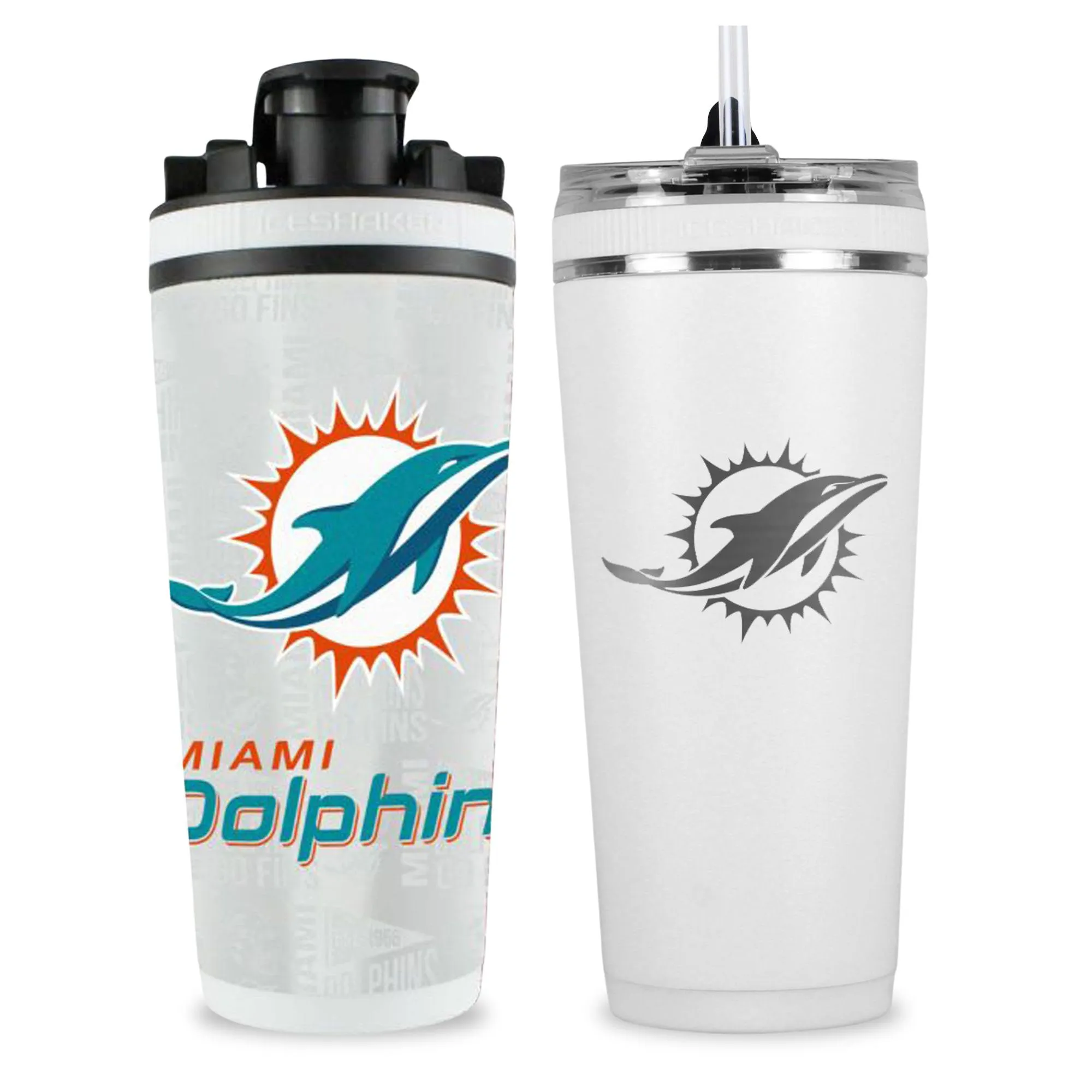 Miami Dolphins 4D Shaker & Flex Bottle Bundle