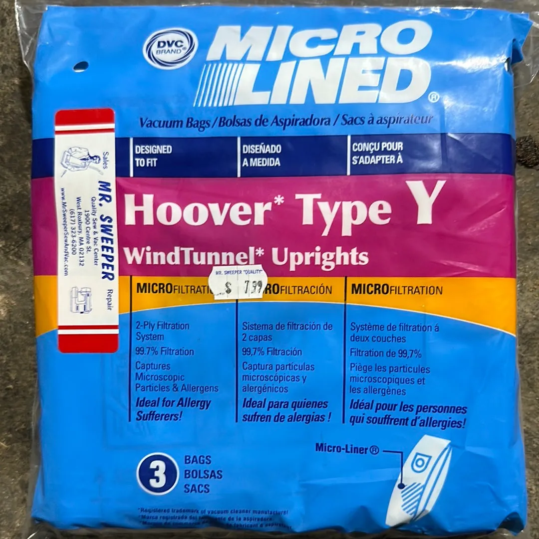 MicroLibed Hoover Type Y Windtunnel* Uprights (448184)