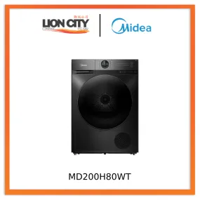 Midea MD200H80WT Black Heat Pump Dryer, 8kg, Energy Rating 5 Ticks