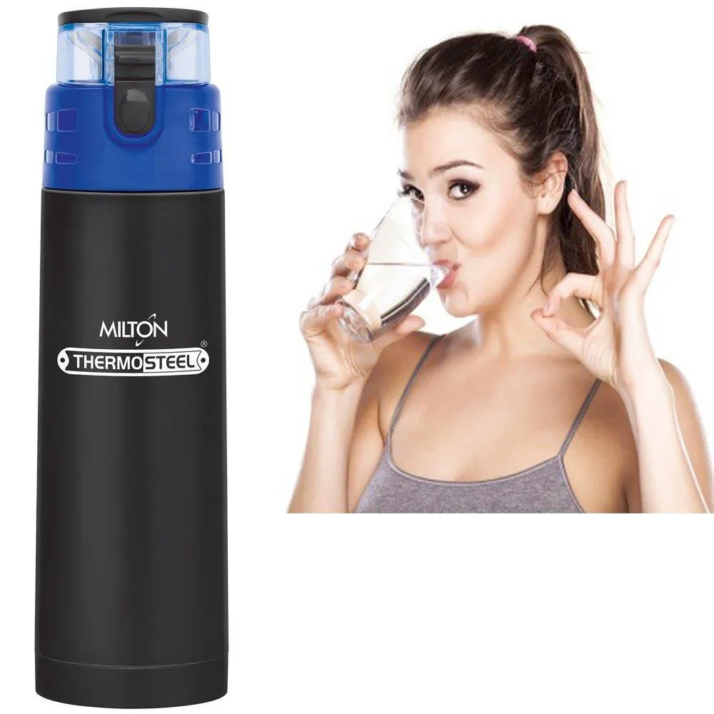 Milton Atlantis-900 Thermosteel Water  Bottle,900 ml,Black