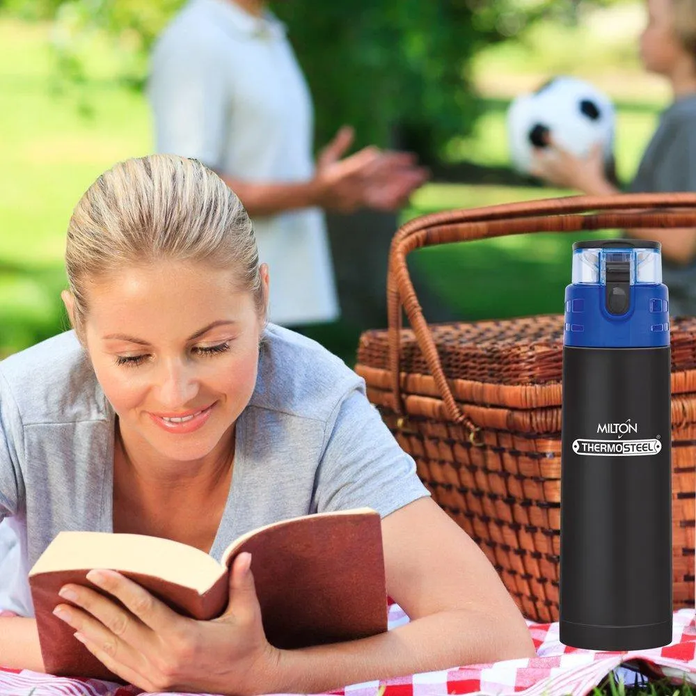 Milton Atlantis-900 Thermosteel Water  Bottle,900 ml,Black