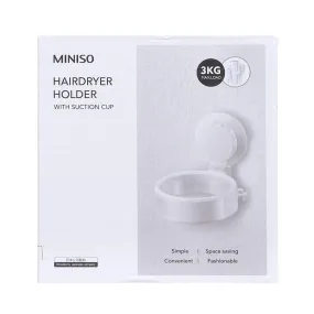 Miniso Simple Hairdryer Holder With Suction Cup (White) SALE