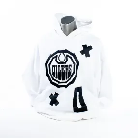 Mitchell & Ness Men's NHL Edmonton Oilers Black Tape Hoodie