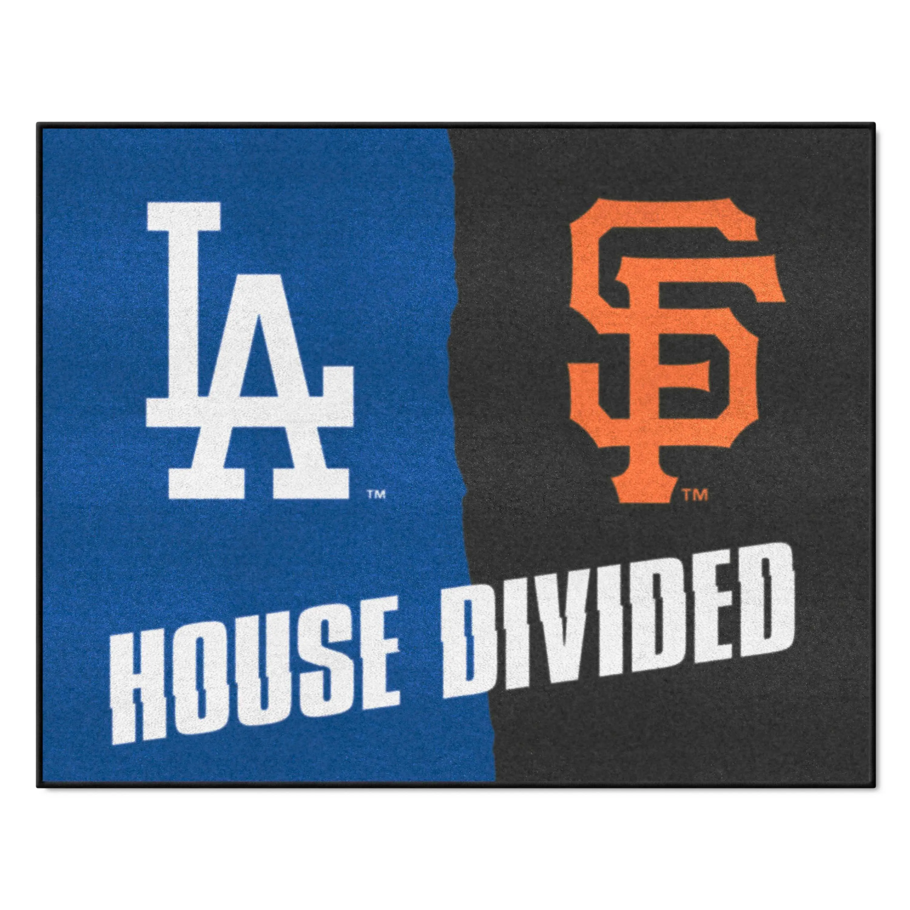 MLB House Divided - Dodgers / Giants House Divided Rug - 34 in. x 42.5 in.