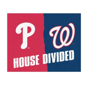 MLB House Divided - Phillies / Nationals House Divided Rug - 34 in. x 42.5 in.