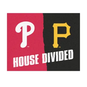 MLB House Divided - Pirates / Phillies House Divided Rug - 34 in. x 42.5 in.