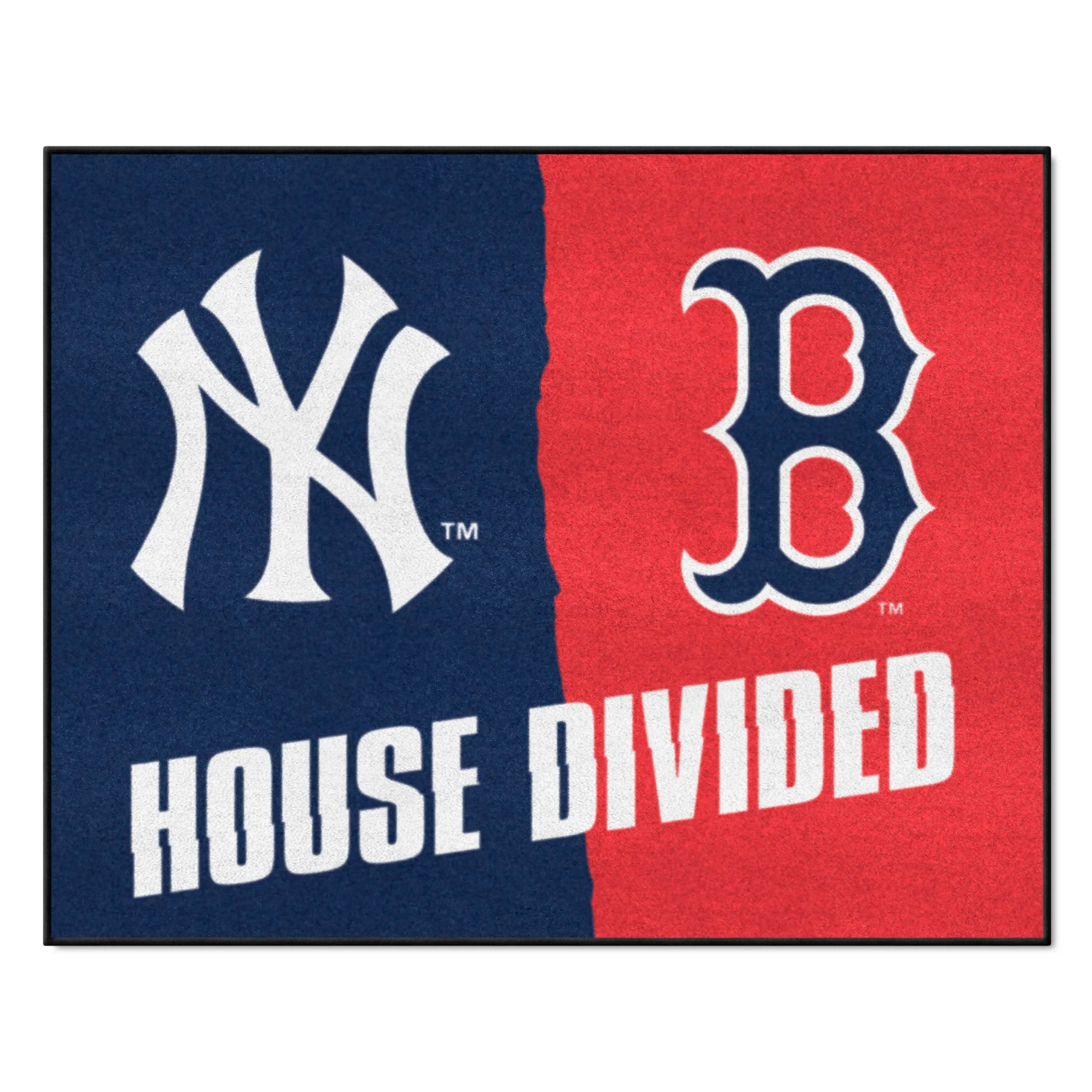 MLB House Divided - Yankees / Red Sox House Divided Rug - 34 in. x 42.5 in.