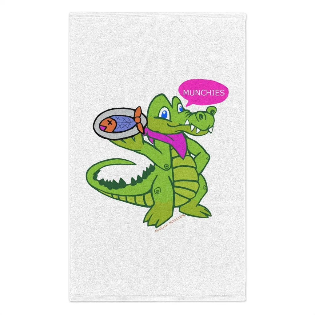 Munchies the Crocodile Rally Towel, 11x18