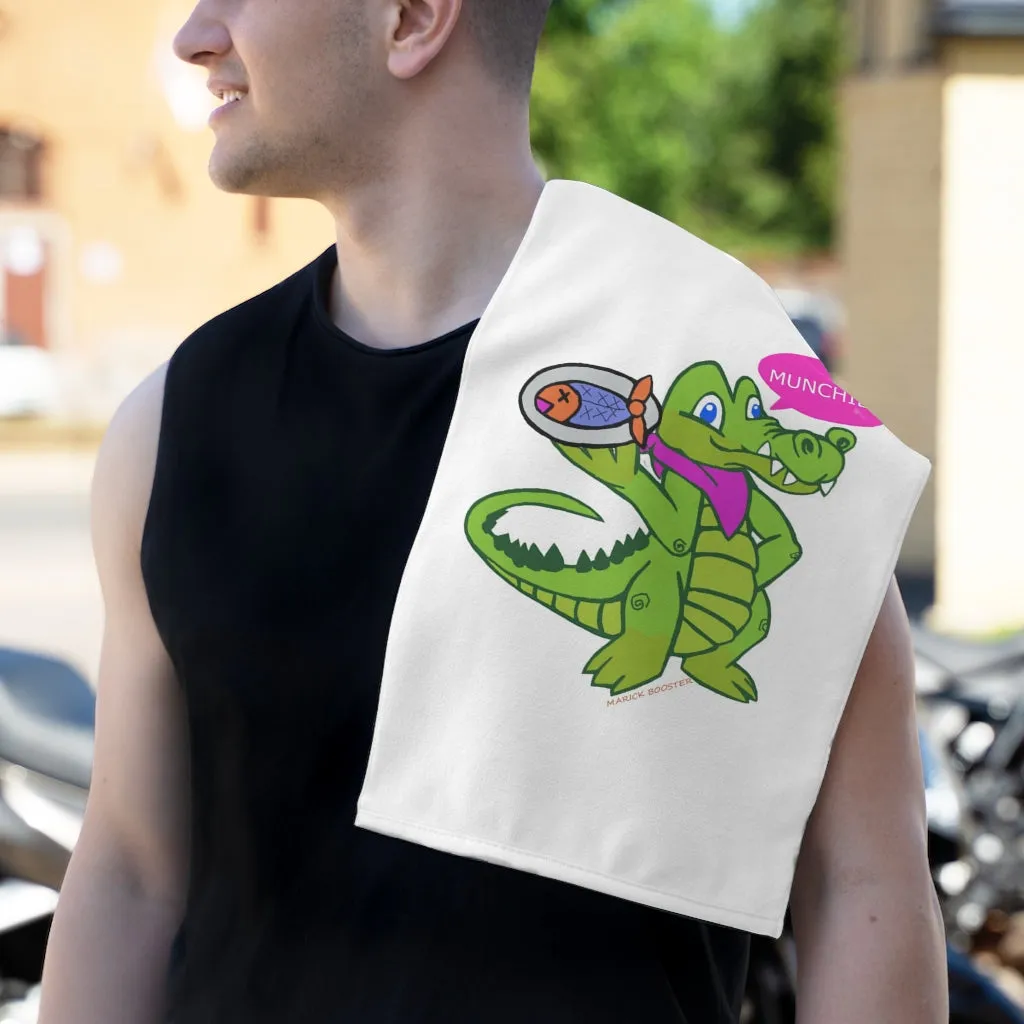 Munchies the Crocodile Rally Towel, 11x18