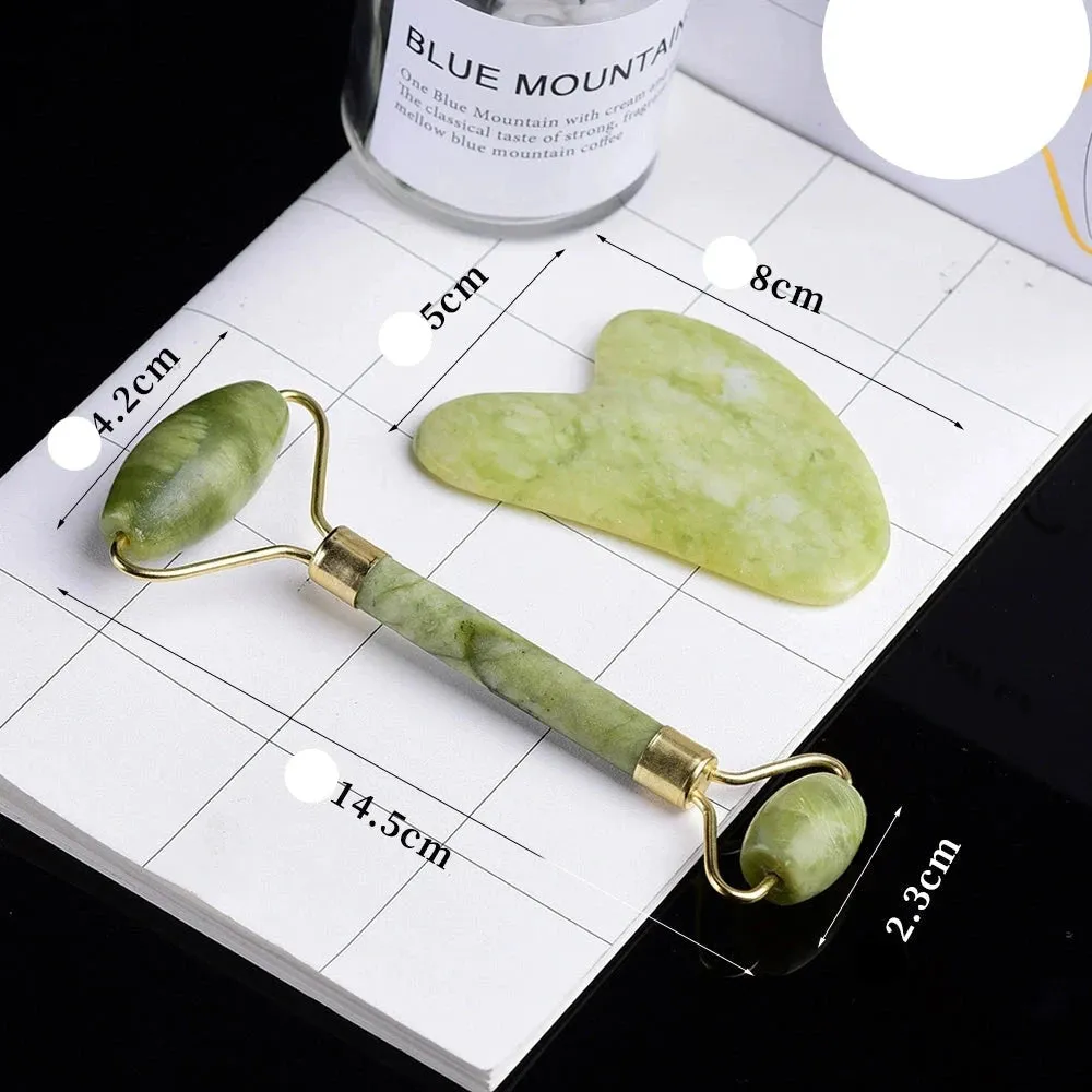 Natural Jade Powder Crystal Gua Sha Board for Face Lifting