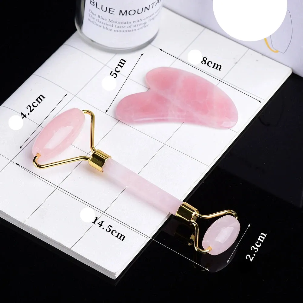 Natural Jade Powder Crystal Gua Sha Board for Face Lifting