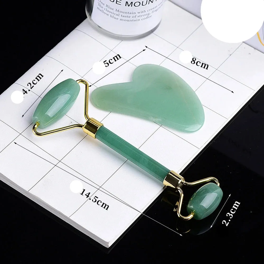 Natural Jade Powder Crystal Gua Sha Board for Face Lifting