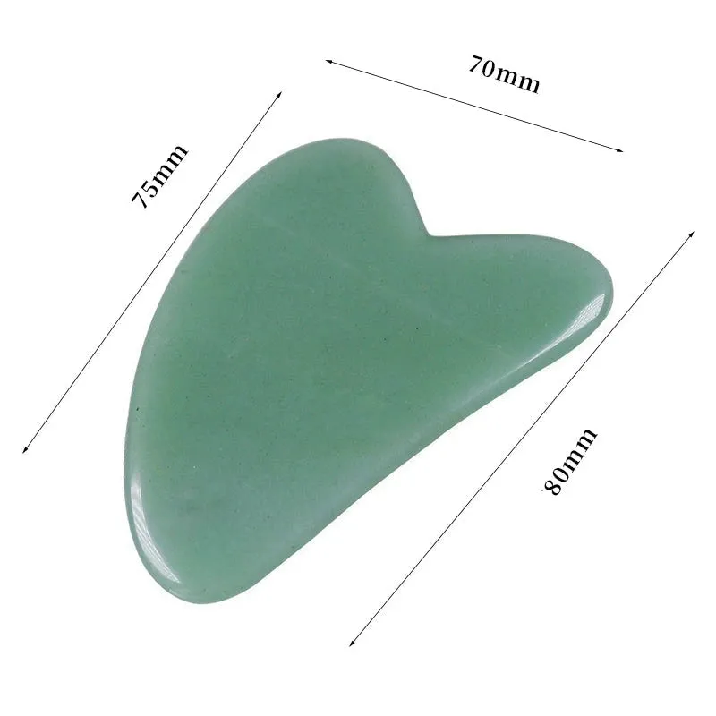 Natural Jade Powder Crystal Gua Sha Board for Face Lifting