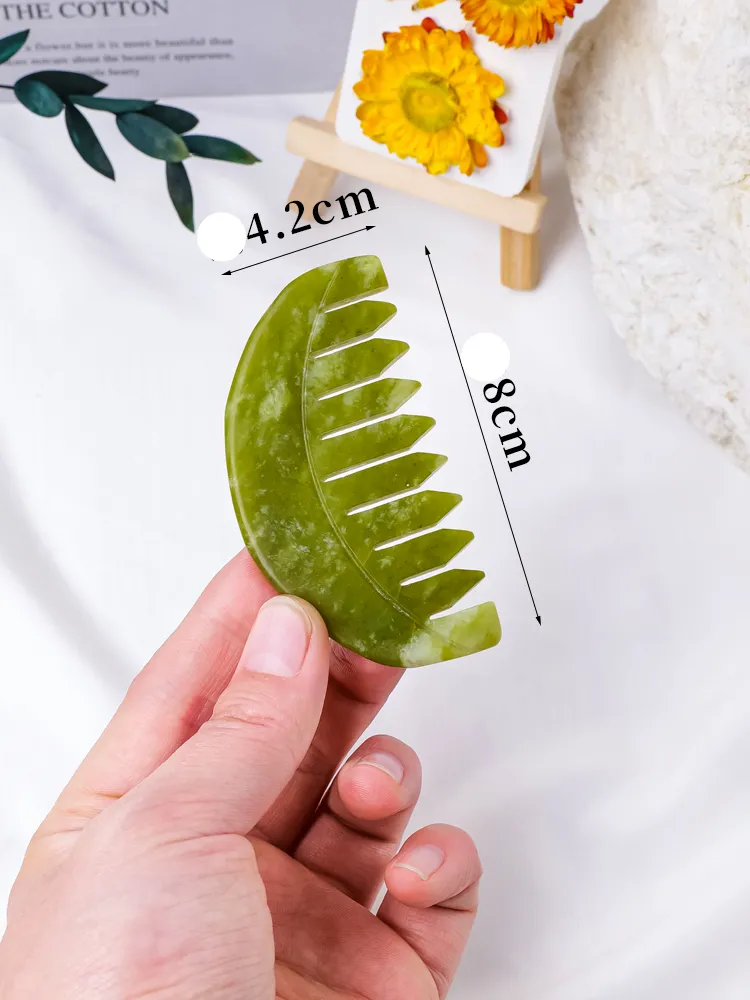 Natural Jade Powder Crystal Gua Sha Board for Face Lifting