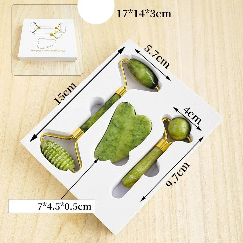 Natural Jade Powder Crystal Gua Sha Board for Face Lifting