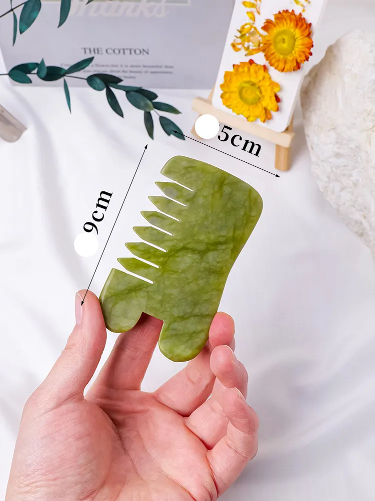 Natural Jade Powder Crystal Gua Sha Board for Face Lifting