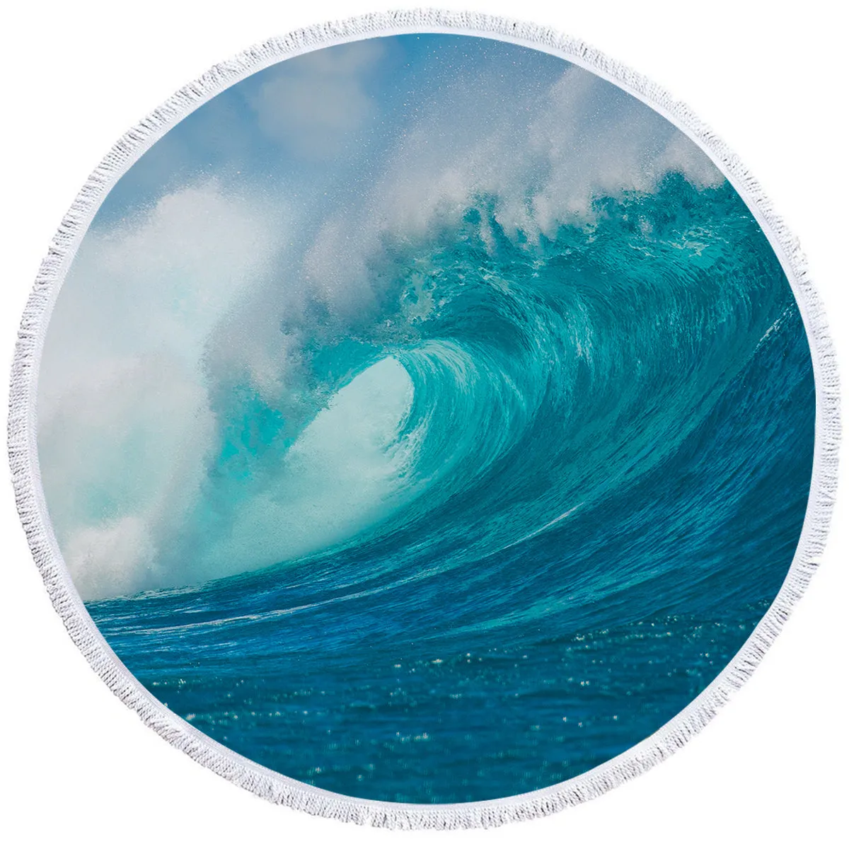 Ocean Wave Round Beach Towel