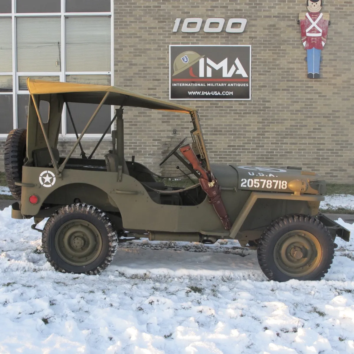 Original U.S. WWII 1943 Ford GPW Jeep with M2 Browning .50 Caliber and Accessories- Fully Restored