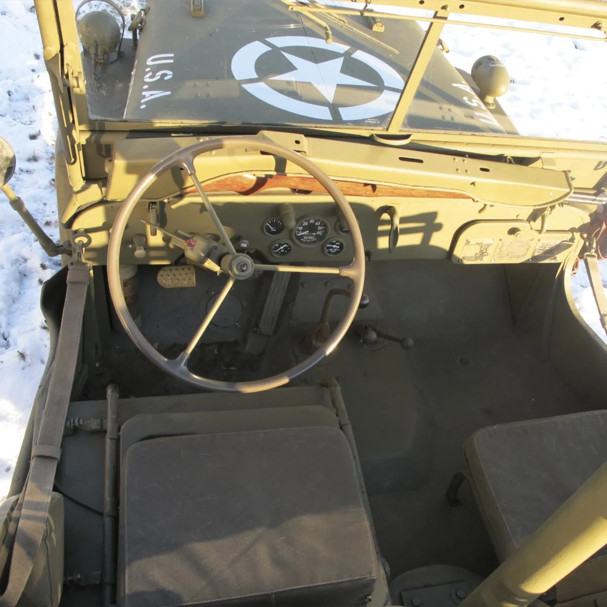 Original U.S. WWII 1943 Ford GPW Jeep with M2 Browning .50 Caliber and Accessories- Fully Restored