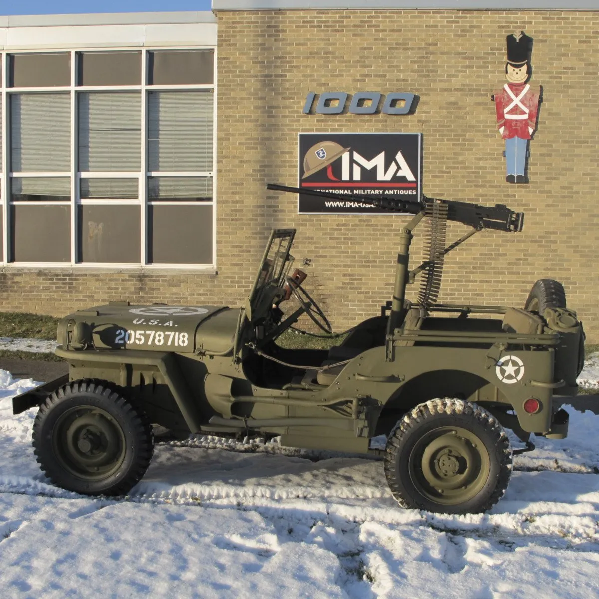 Original U.S. WWII 1943 Ford GPW Jeep with M2 Browning .50 Caliber and Accessories- Fully Restored