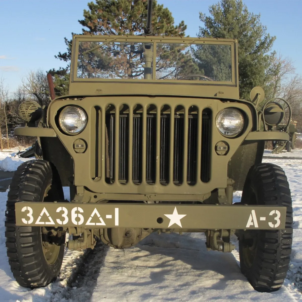 Original U.S. WWII 1943 Ford GPW Jeep with M2 Browning .50 Caliber and Accessories- Fully Restored