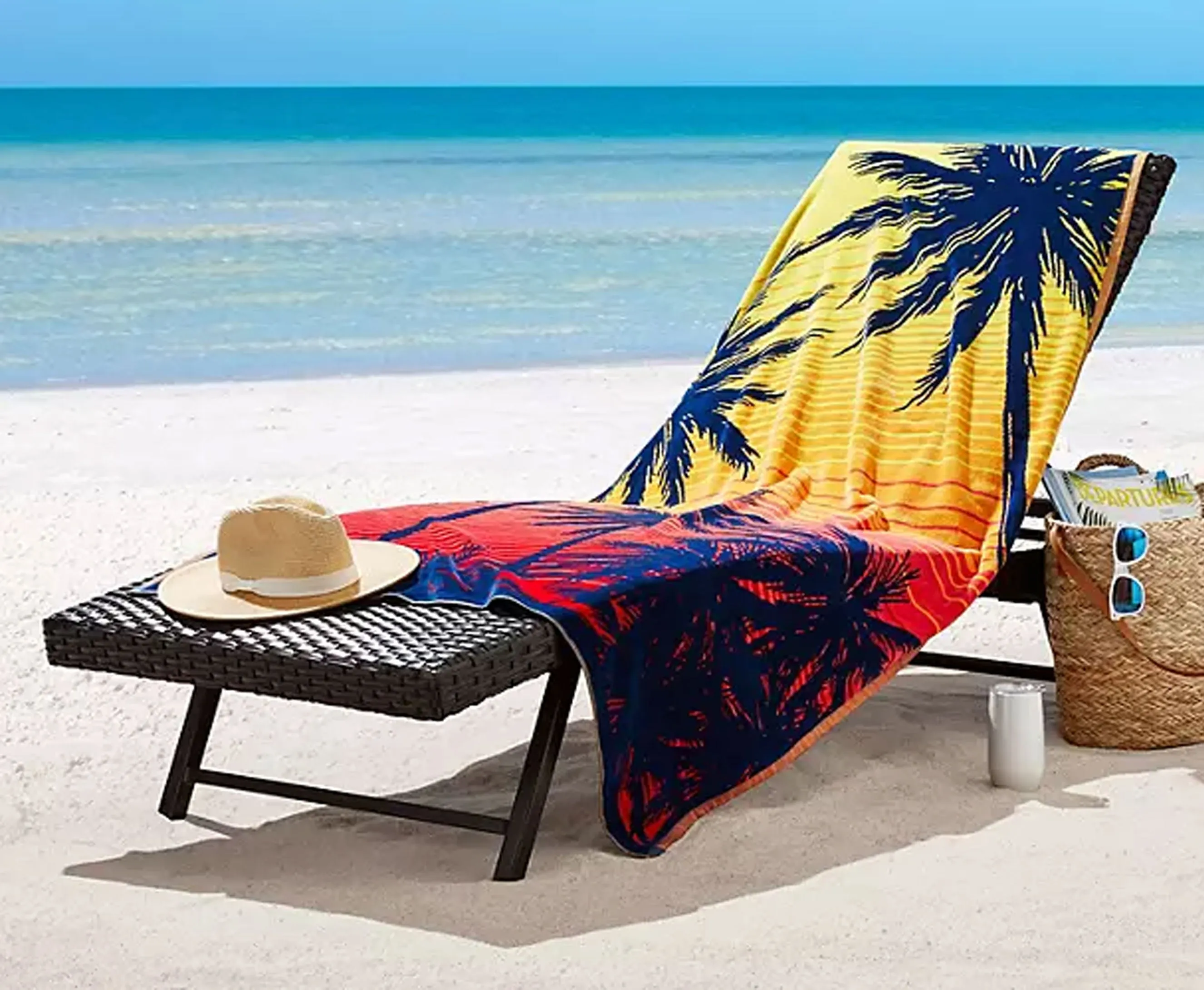 Oversized 40 x 72 in. Cotton Plush Beach Towel