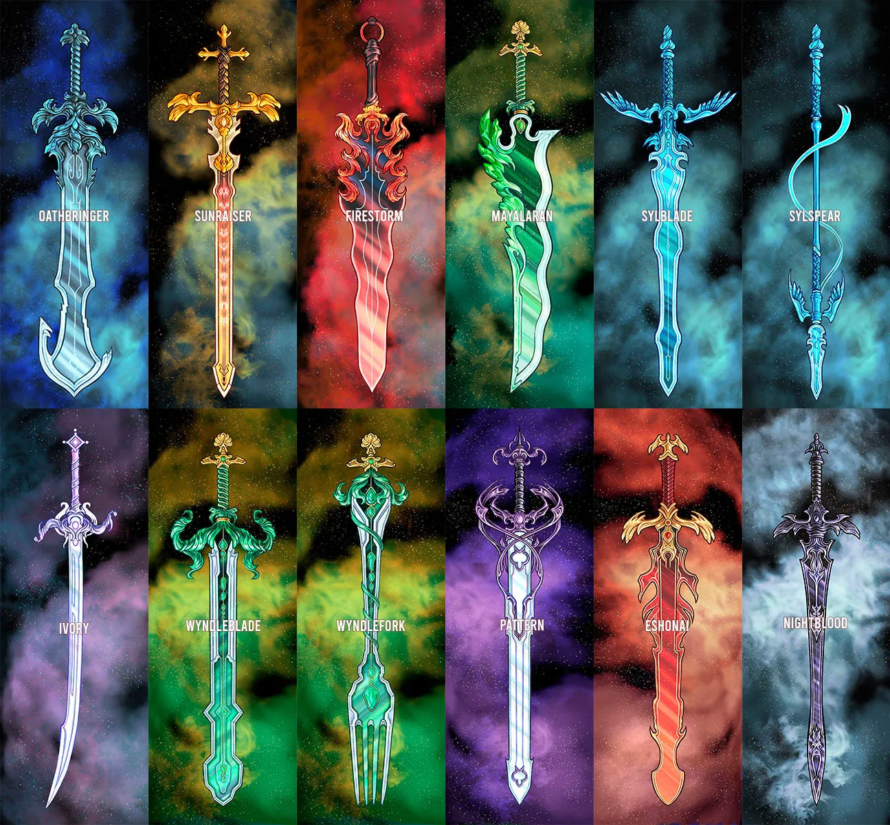 Pattern, Shardblade Glossy Bookmark