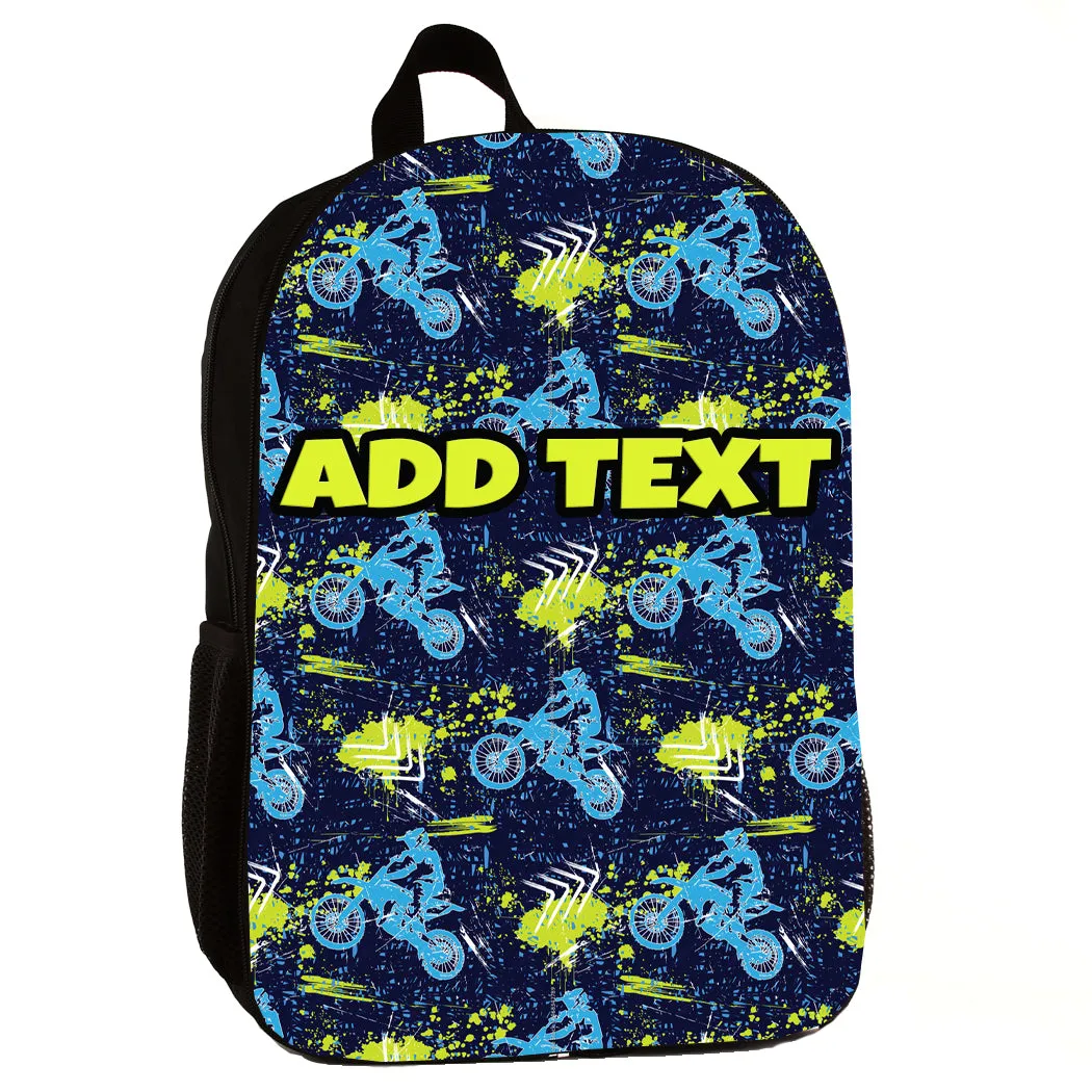 Personalized Backpacks, Lunch Bags, Duffel Bags, or Water Bottles with Full-Color - Motocross