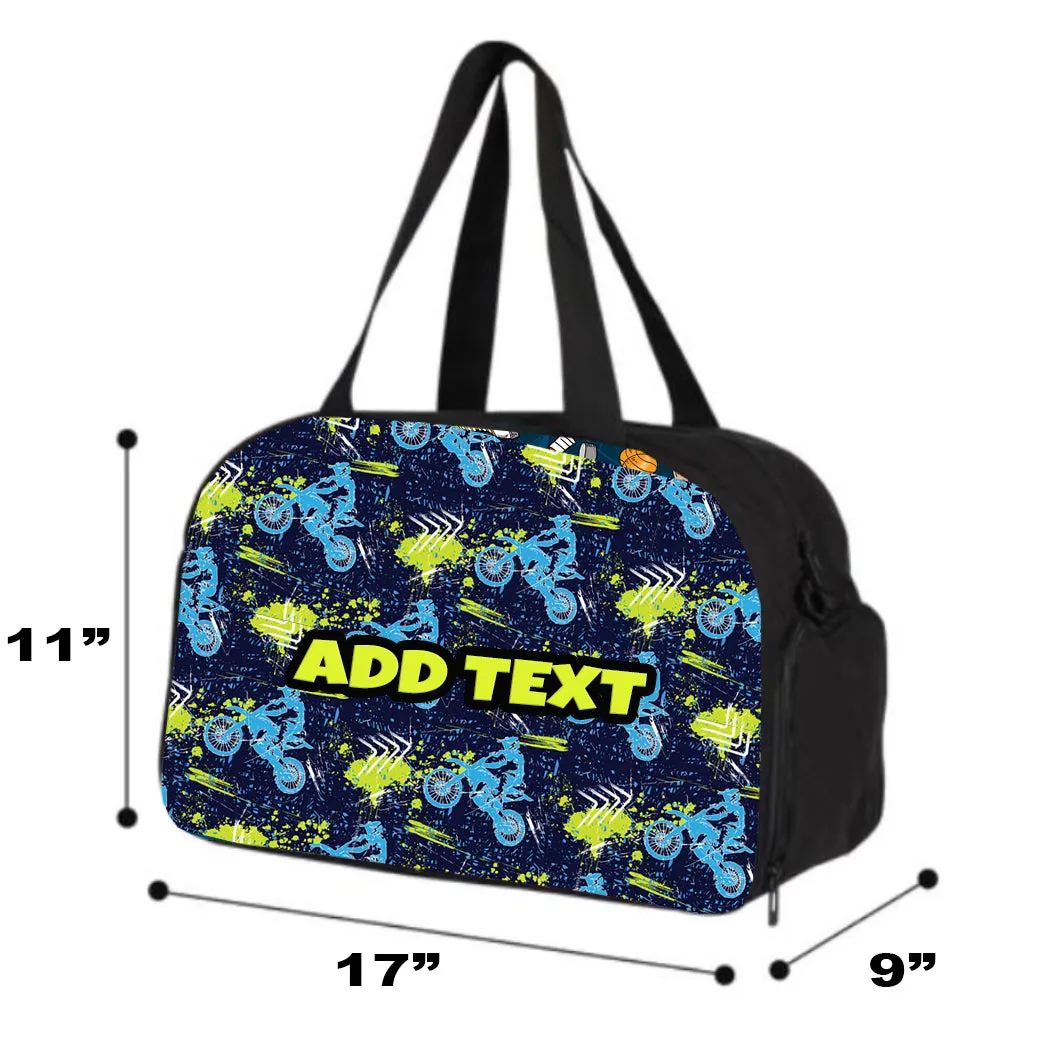 Personalized Backpacks, Lunch Bags, Duffel Bags, or Water Bottles with Full-Color - Motocross