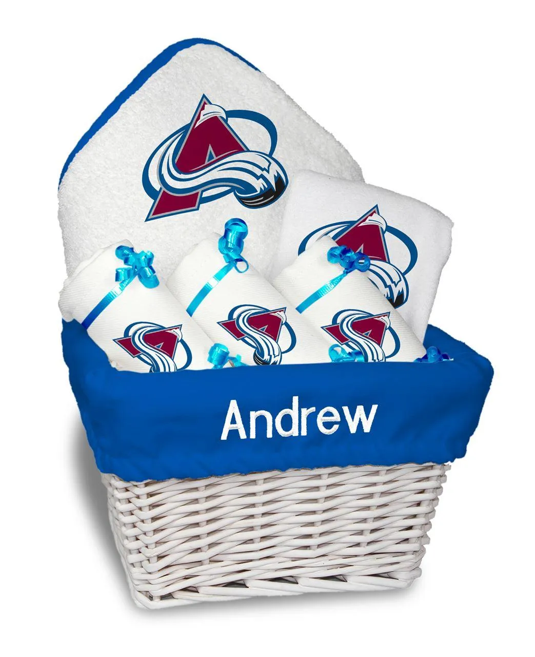 Personalized Colorado Avalanche Medium Basket - 6 Items