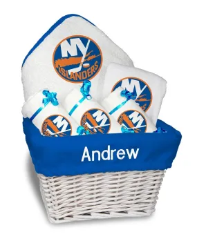 Personalized New York Islanders Medium Basket - 6 Items