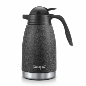 Pexpo Stainless Steel Vacuum Insulated Carafe, Tea/Coffee Pot, 1500 ml, Black, Cosmo | Leak-Proof & Keeps Drinks Hot/Cold for 24 Hours